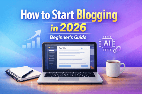How To Start Blogging In 2026-Beginner’s Guide