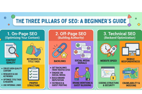 types of SEO on-page off-page technical SEO explained