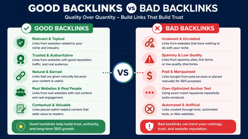 good backlinks vs bad backlinks