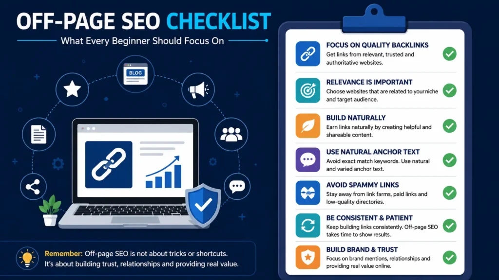 off-page SEO checklist for beginners