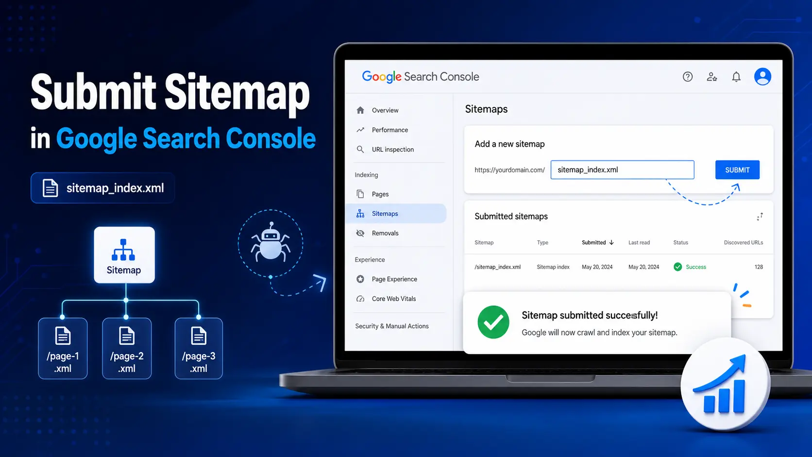 Submit sitemap in Google Search Console