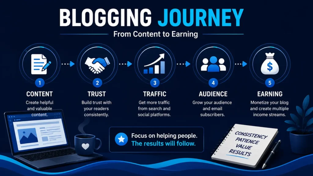 blogging journey from content to earning