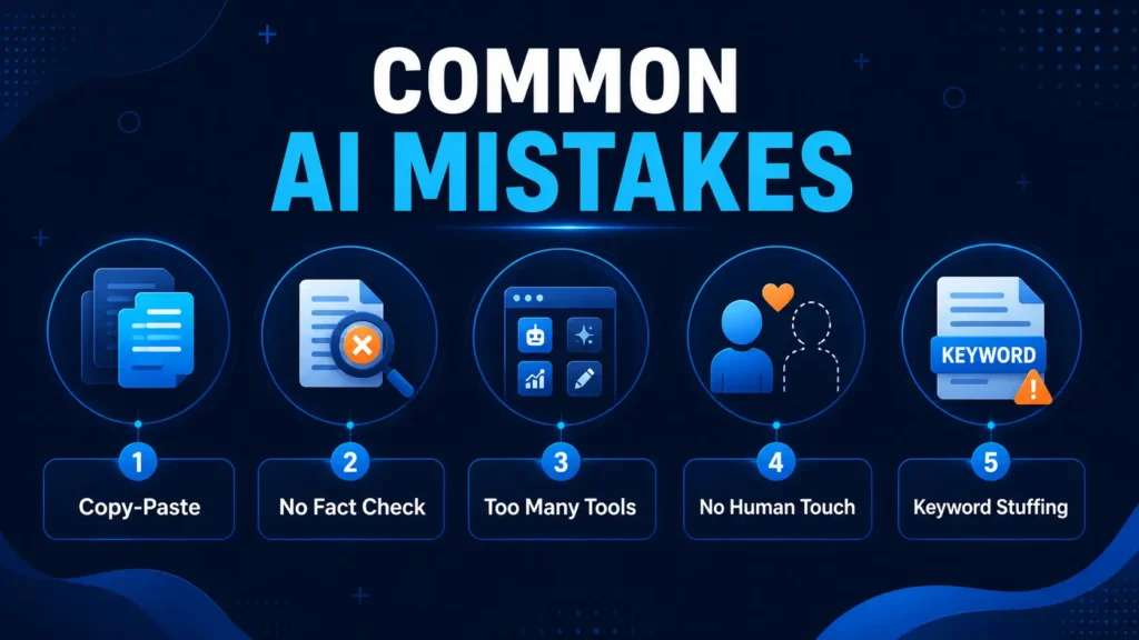 common AI mistakes bloggers should avoid