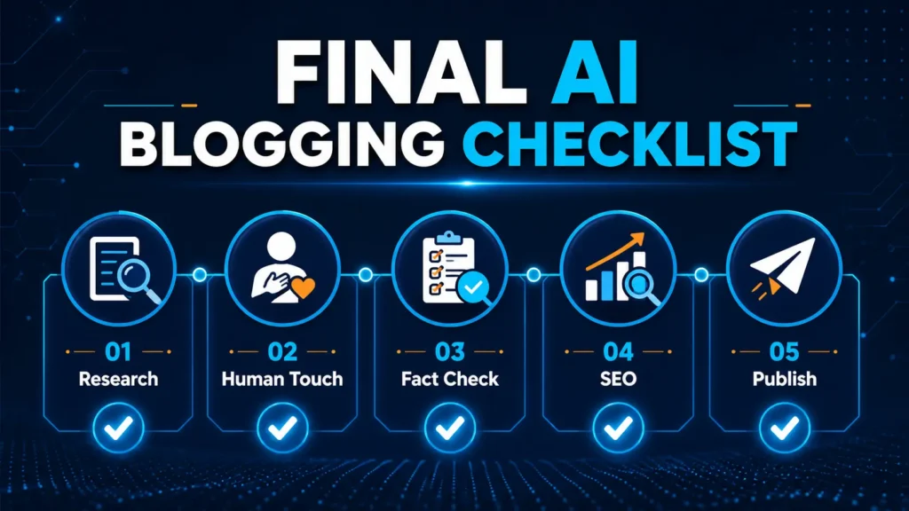 AI blogging checklist for beginners