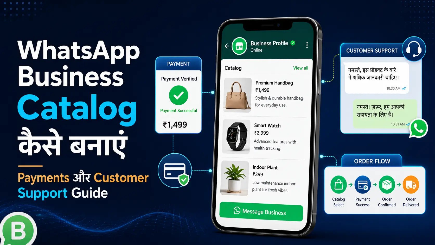 WhatsApp Business Catalog कैसे बनाएं payment और customer support guide