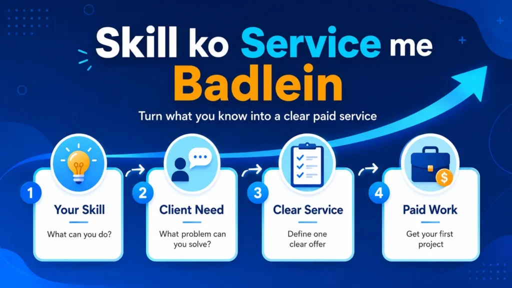 Freelancing skill को clear service में बदलने का process
