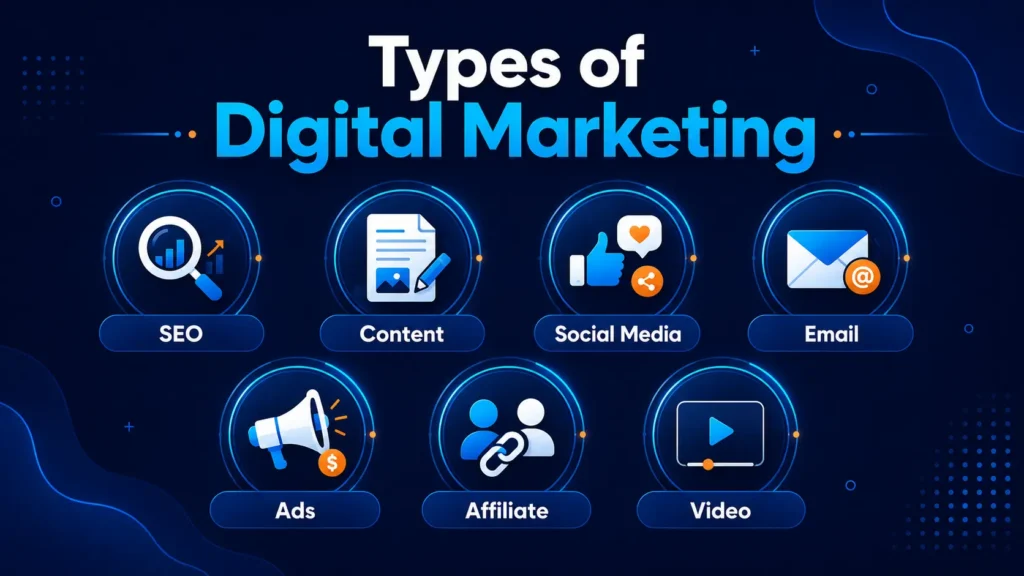 Main types of digital marketing for beginners
