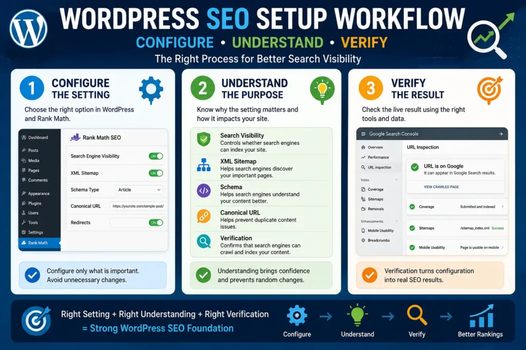 Configure understand and verify WordPress SEO settings