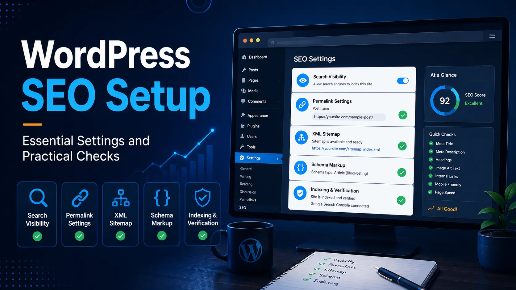 WordPress SEO setup essential settings